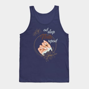 Eat Sleep Nails Repeat Tank Top